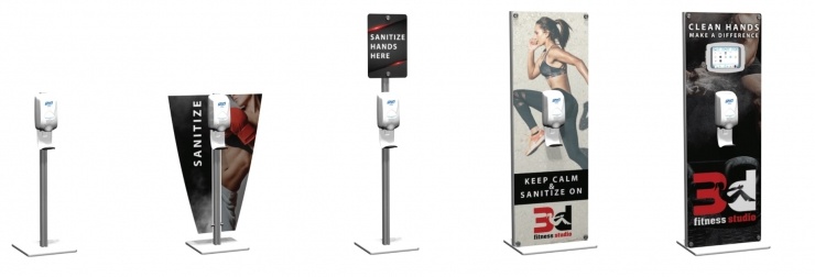 Hand Sanitizer Stands Product Lineup